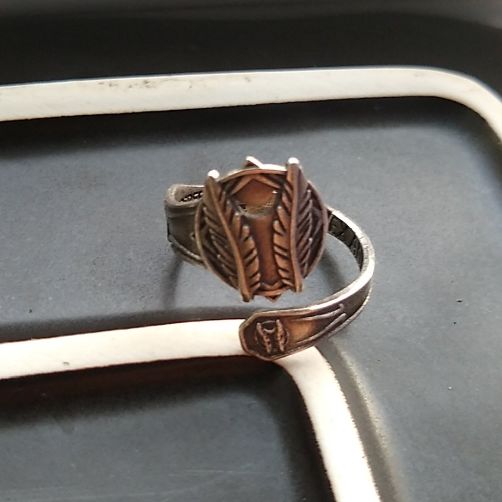Alex and Ani Godspeed adjustable spoon ring
